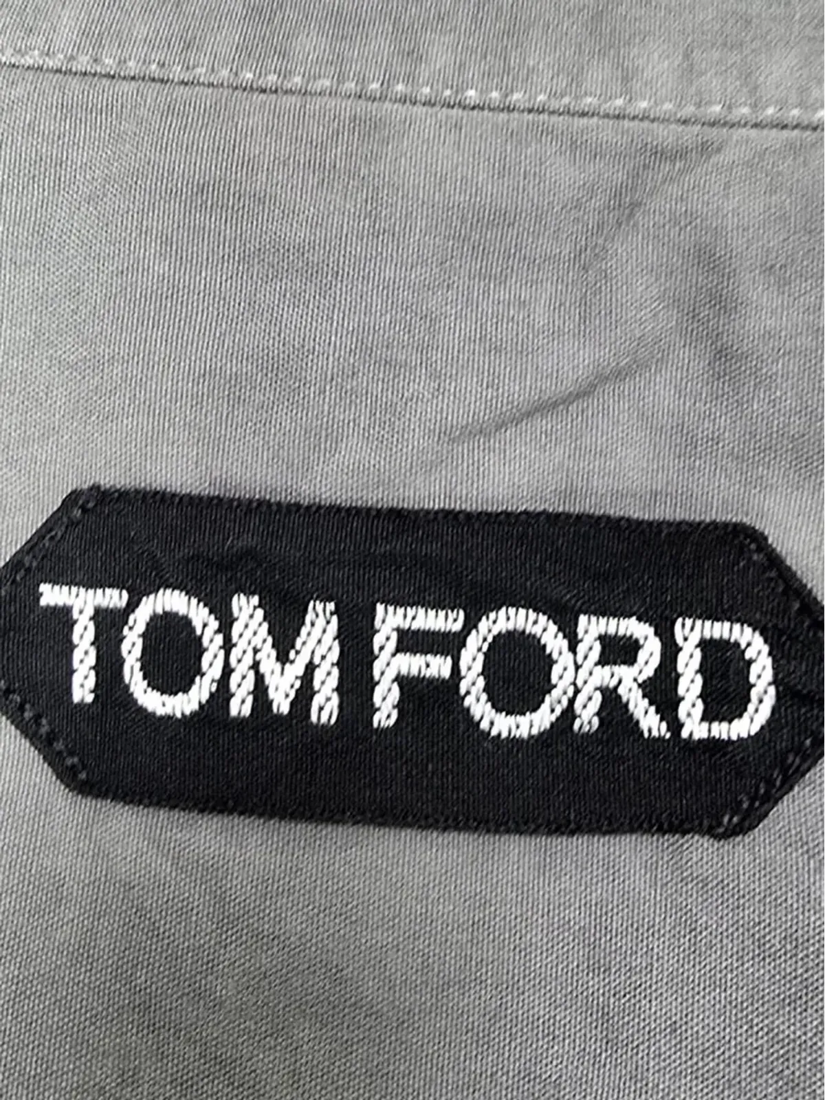 Tom Ford Vintage ボタンダウン長袖シャツ（グレー） - 画像5