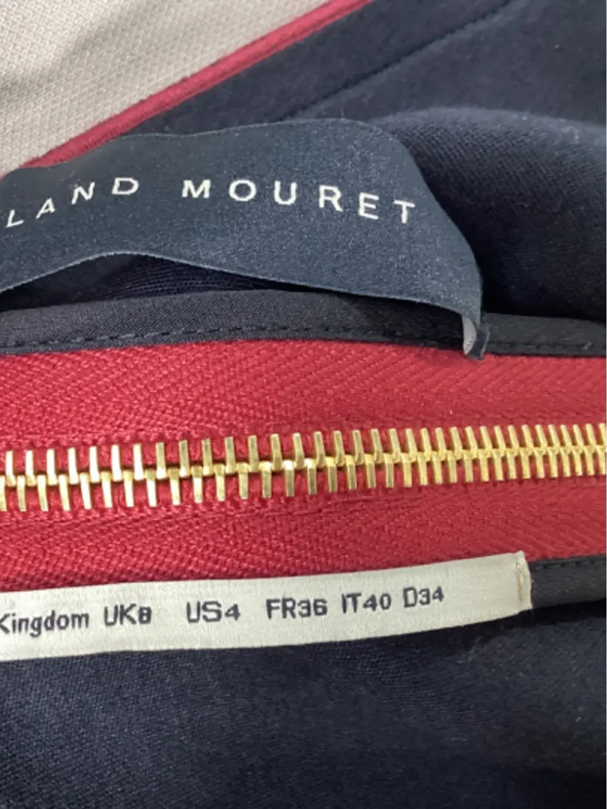 Roland Mouret カラーブロック Vネック ドレス - 画像4