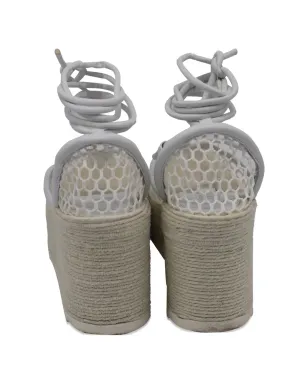 Bottega Veneta Pre-Owned レースアップヒールのエスパドリーユ - White - サムネイル3
