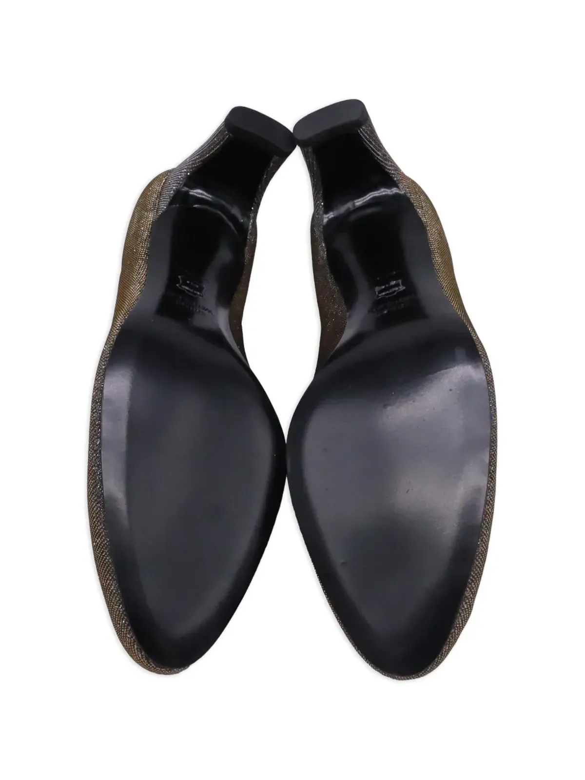 Stuart Weitzman ラウンドトゥパンプス - ゴールド - 画像5