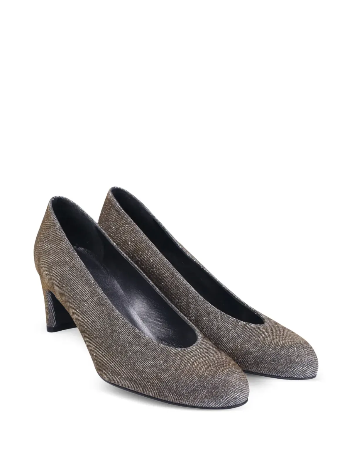 Stuart Weitzman ラウンドトゥパンプス - ゴールド - 画像2