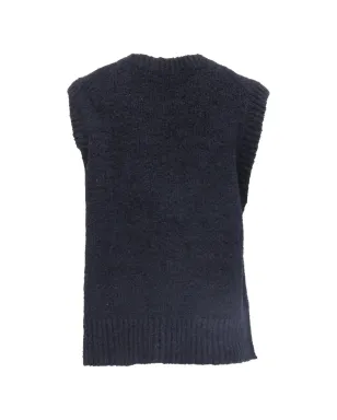 Theory V-neck knitted vest - Blue - サムネイル2