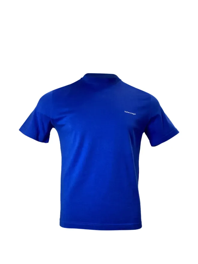 Balenciaga Pre-Owned Balenciaga ビンテージ ロゴプリント クルーネック Tシャツ - ブルーの商品画像