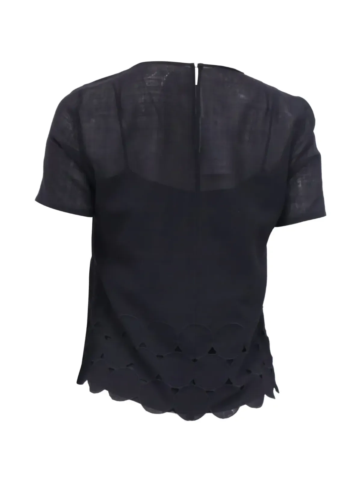 Akris ビンテージ スカラップトリム Tシャツ - 画像2