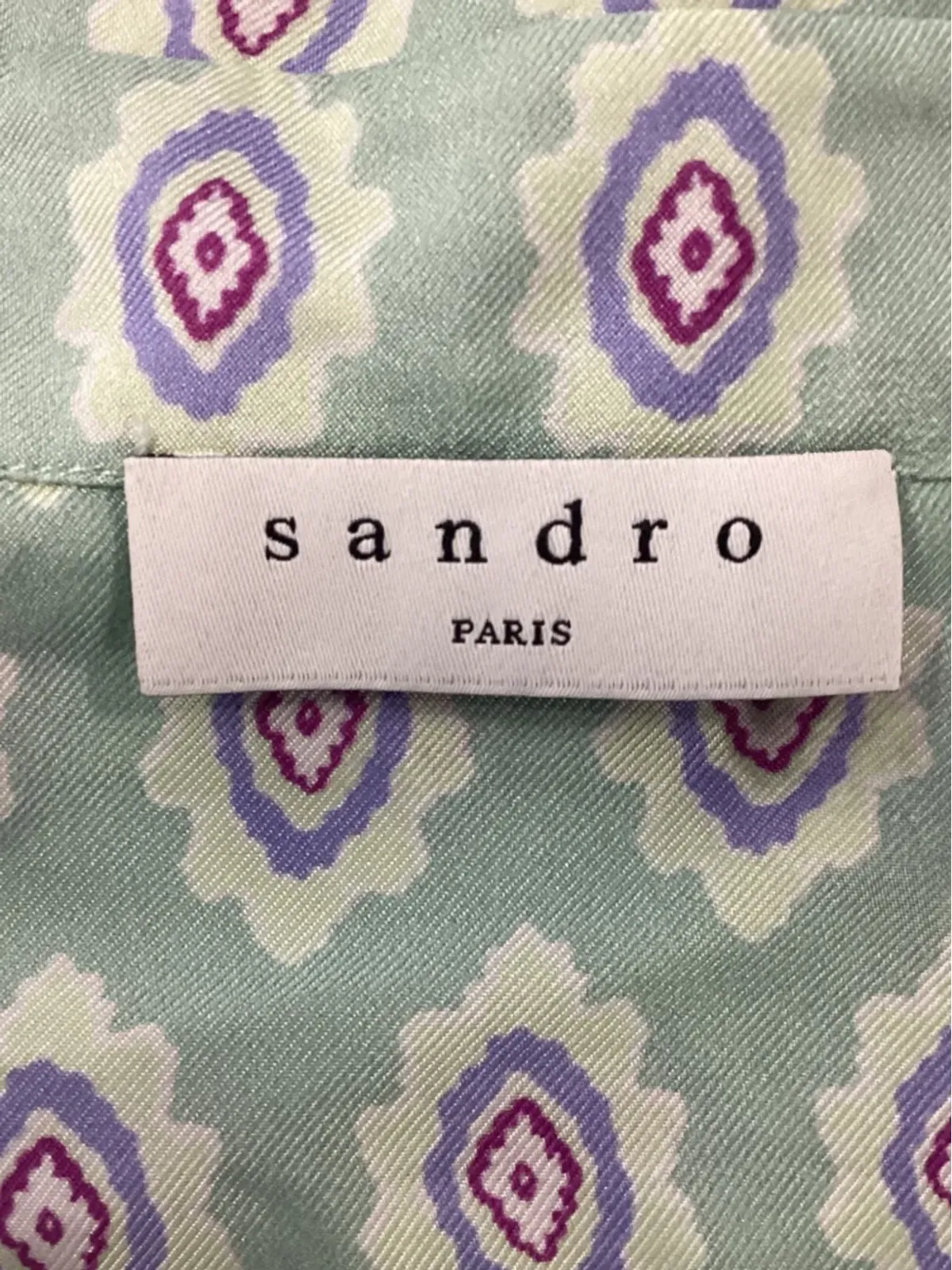 SANDRO printed long-sleeved shirt - Green - 画像5