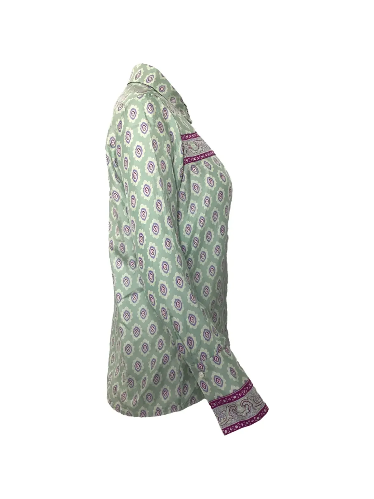 SANDRO printed long-sleeved shirt - Green - 画像3