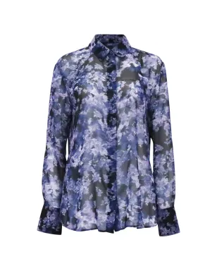 Altuzarra Chika floral-print shirt - Purple - サムネイル1