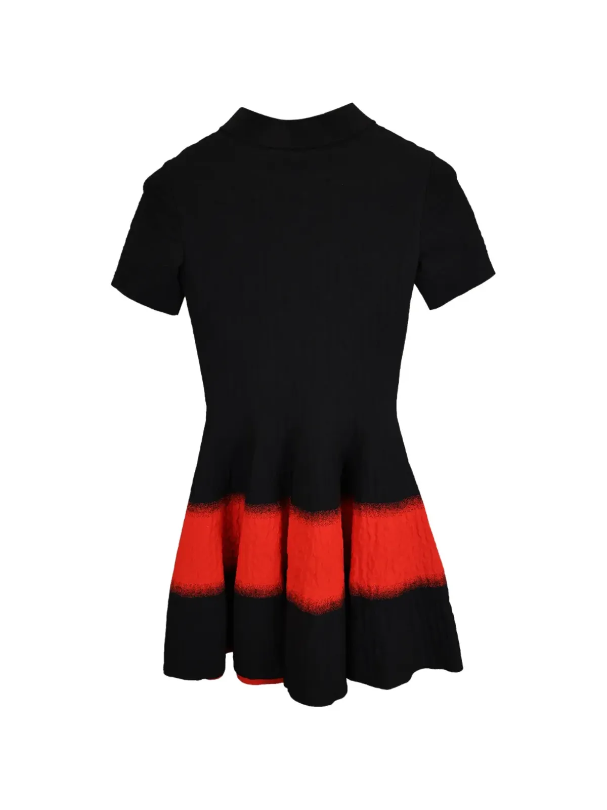 Alexander McQueen Pre-Owned ストライプディテール・モックネック・ドレス - ブラック - 画像2