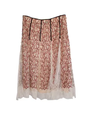 Giambattista Valli Vintage 花柄刺繍ミディスカート - サムネイル2