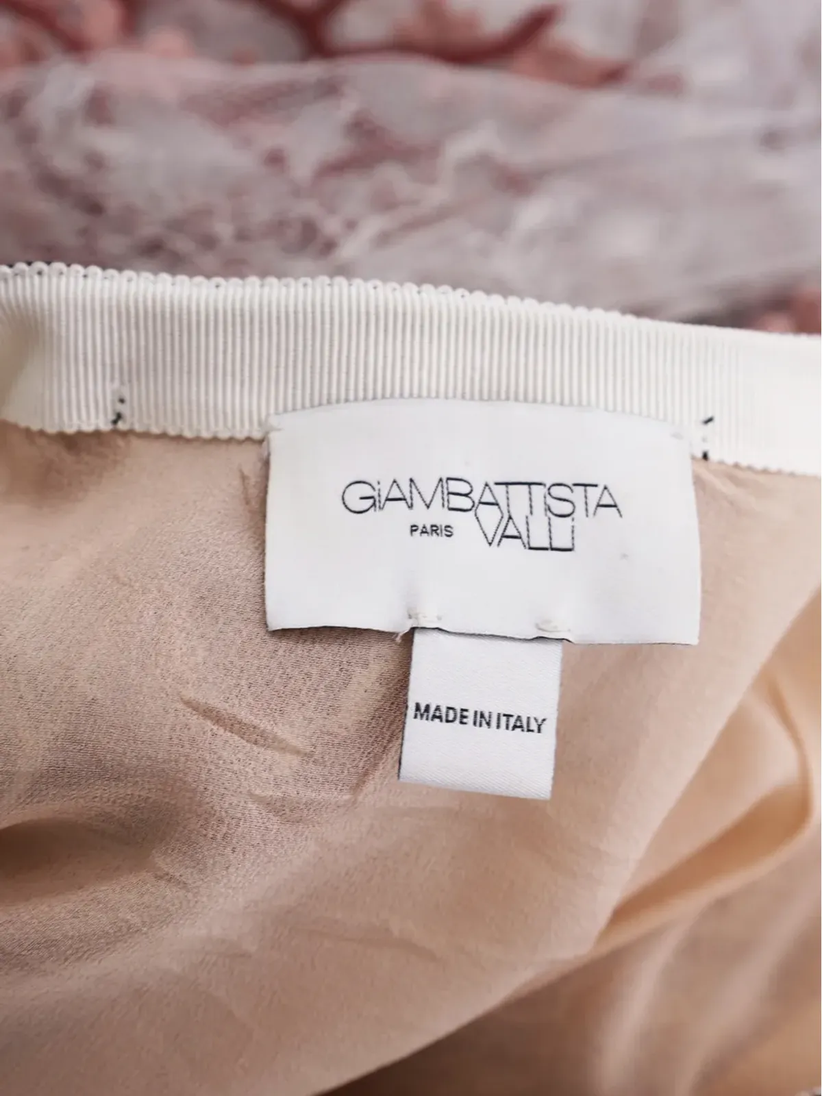 Giambattista Valli Vintage 花柄刺繍ミディスカート - 画像3