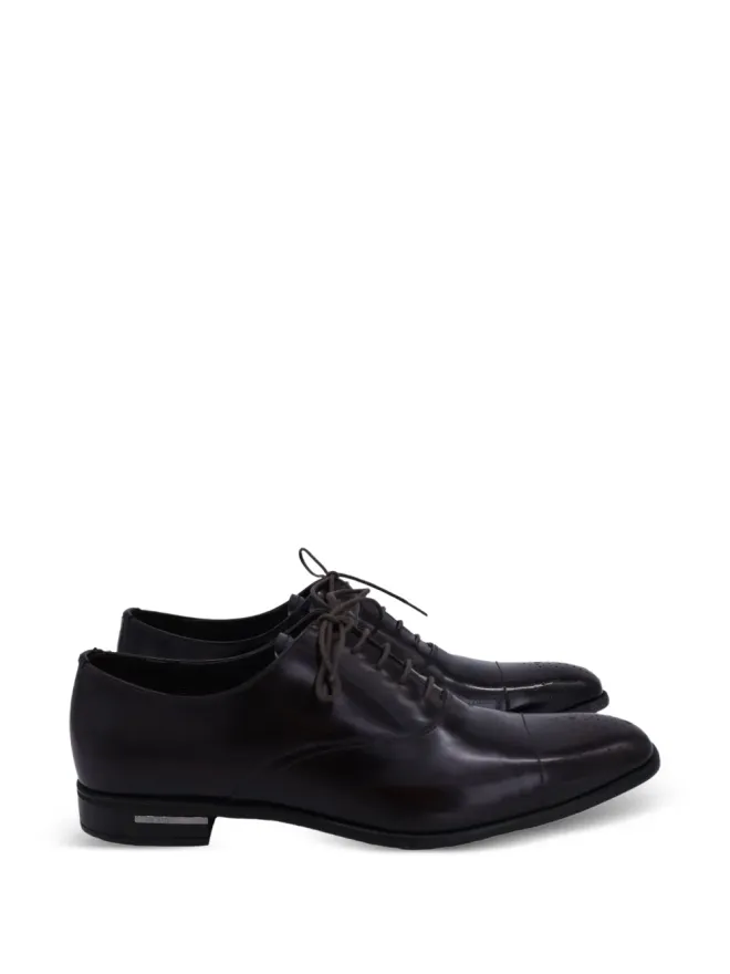 Prada Pre-Owned Prada ビンテージ レザー オックスフォードシューズ - Brownの商品画像