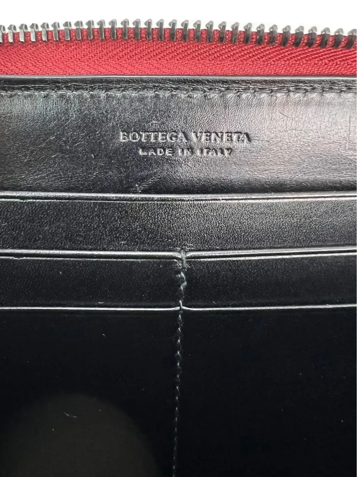 Bottega Veneta Pre-Owned イントレッチアート ジップアラウンド レザー ウォレット クラッチ - 画像5