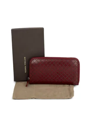 Bottega Veneta Pre-Owned イントレッチアート ジップアラウンド レザー ウォレット クラッチ - サムネイル3