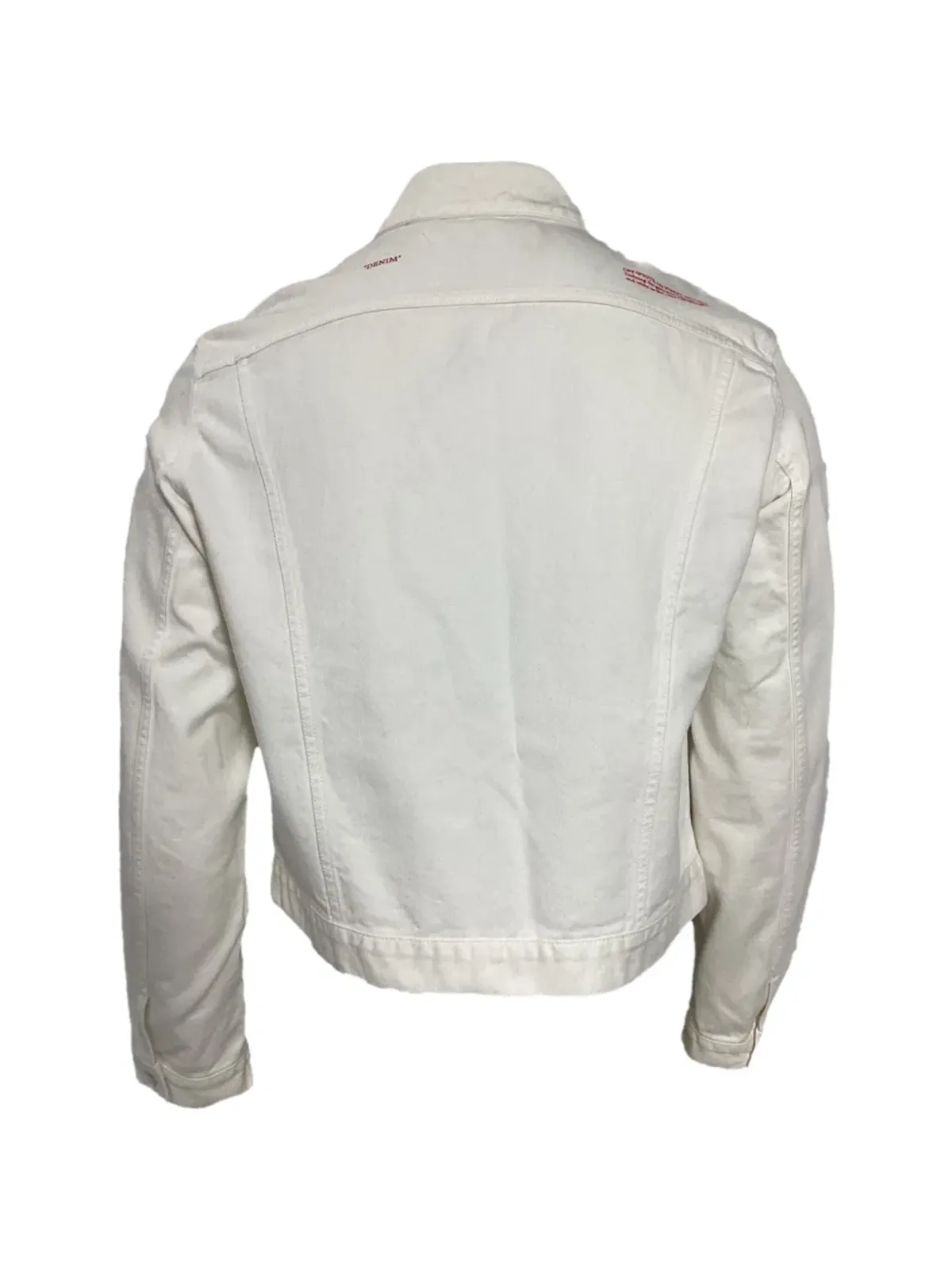 Off-White Pre-Owned ホワイトデニムジャケット - 画像2