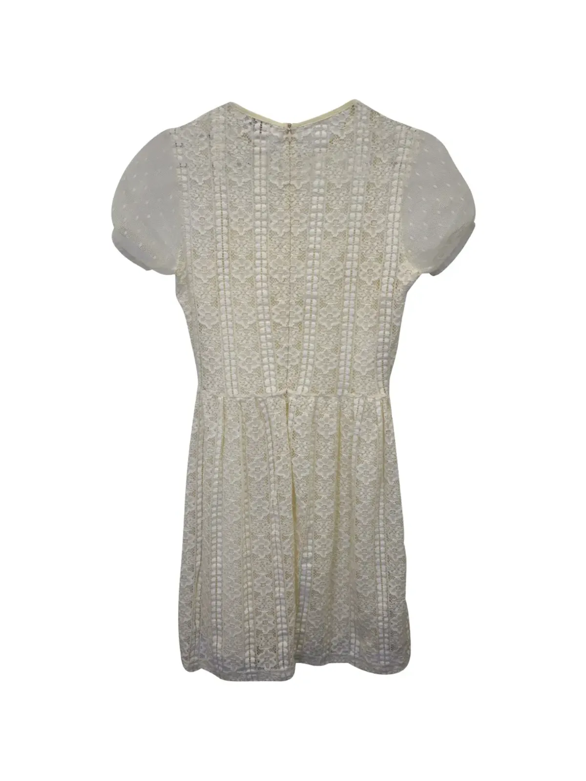 Red Valentino Vintage パフスリーブ レースドレス - 画像2