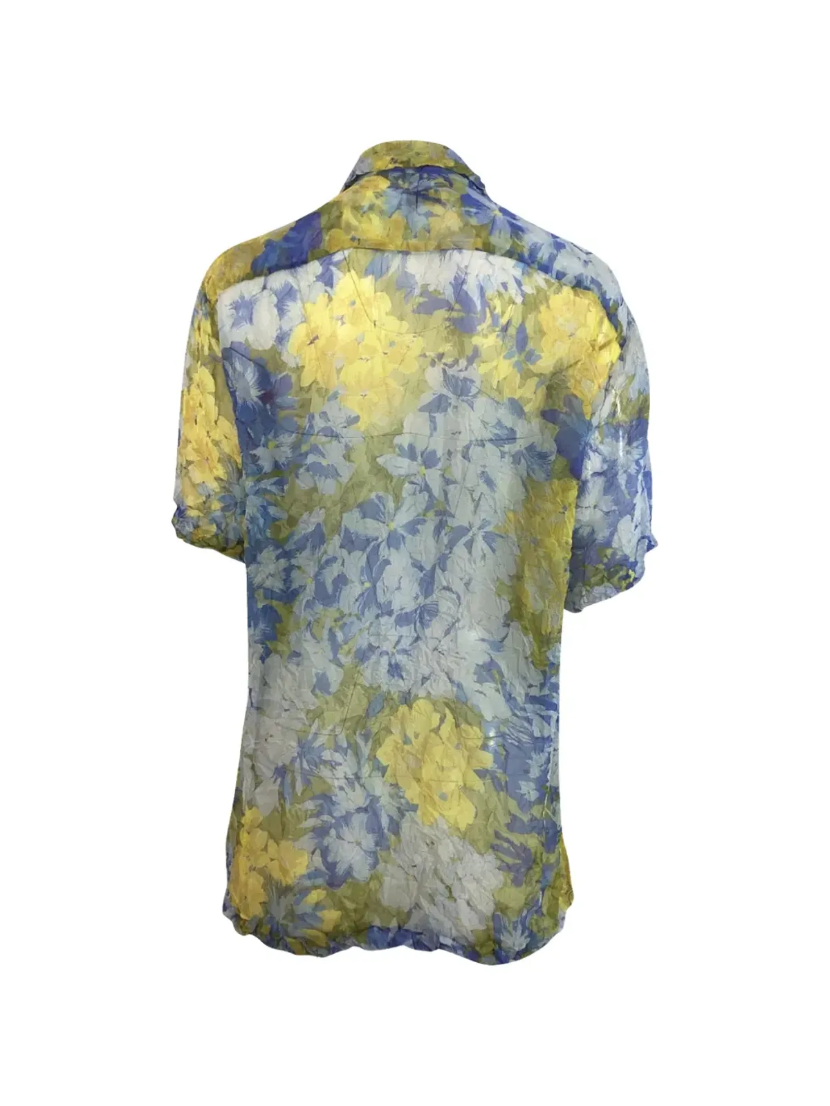 Dries Van Noten ビンテージ しわ加工花柄シャツ - 画像2