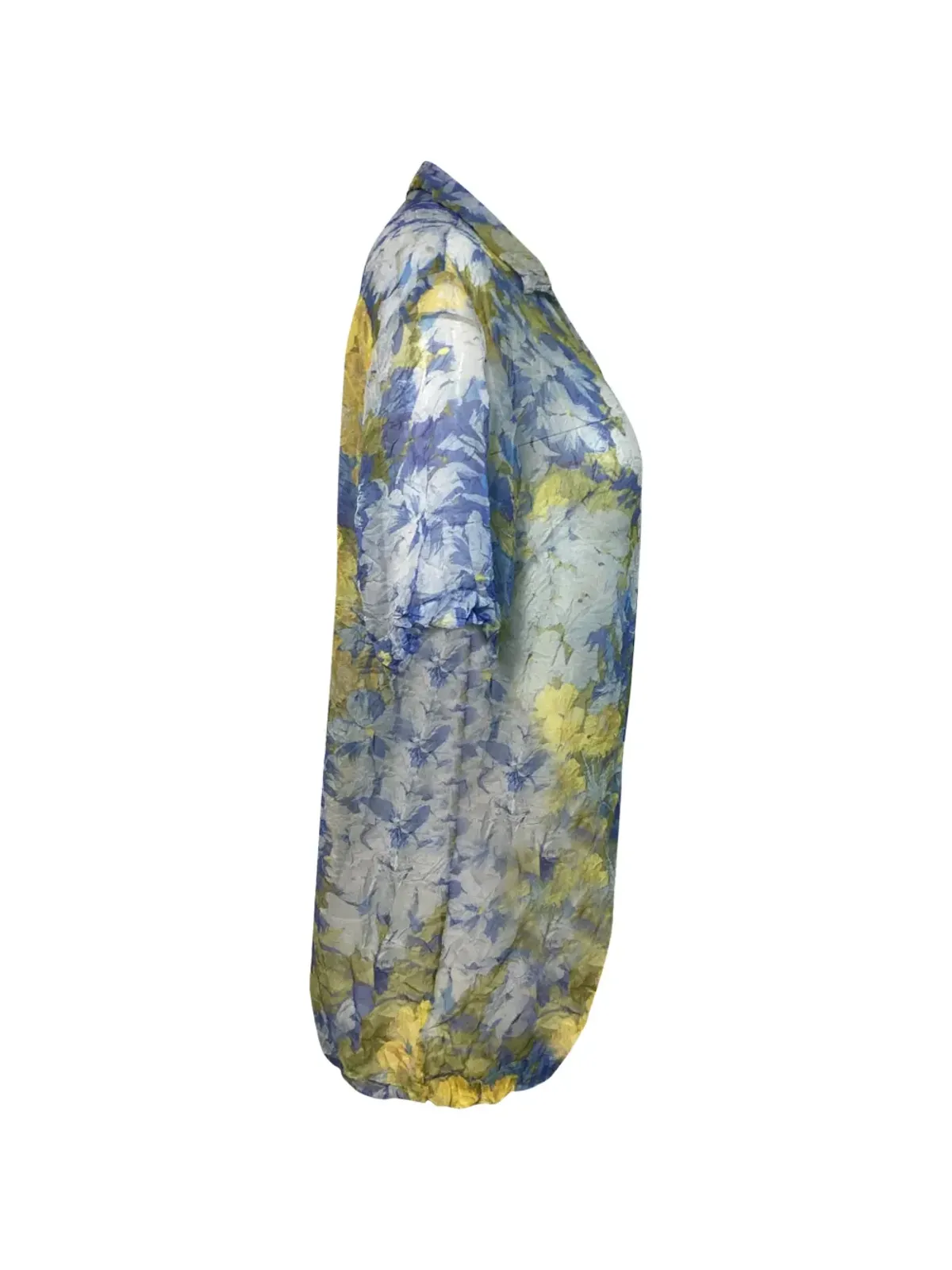 Dries Van Noten ビンテージ しわ加工花柄シャツ - 画像3