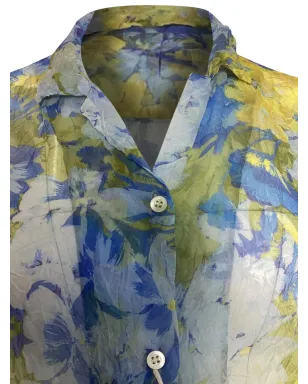Dries Van Noten ビンテージ しわ加工花柄シャツ - サムネイル4