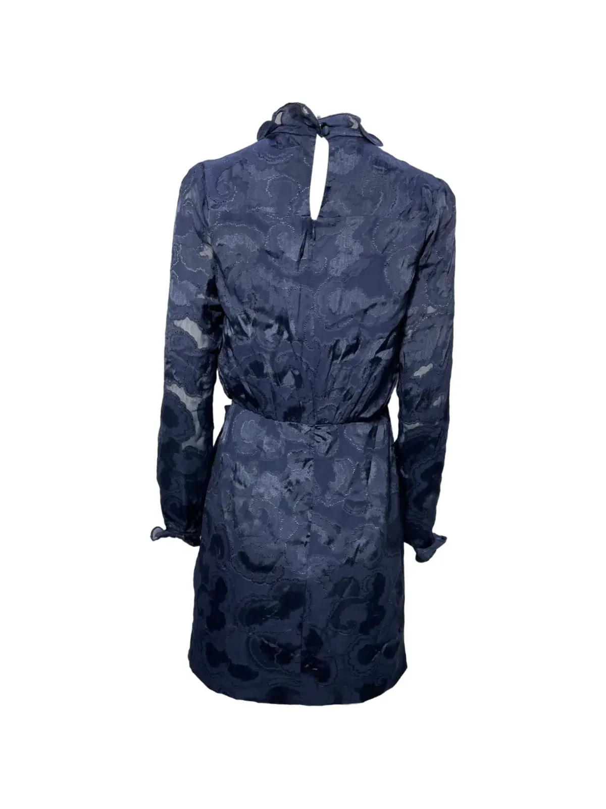 Saloni Rina B ruffled-neck mini dress - Blue - 画像2