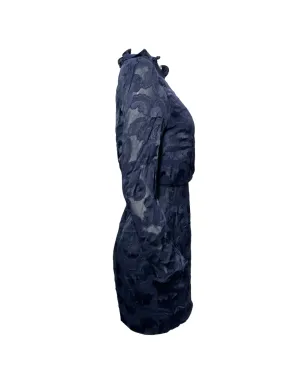 Saloni Rina B ruffled-neck mini dress - Blue - サムネイル3