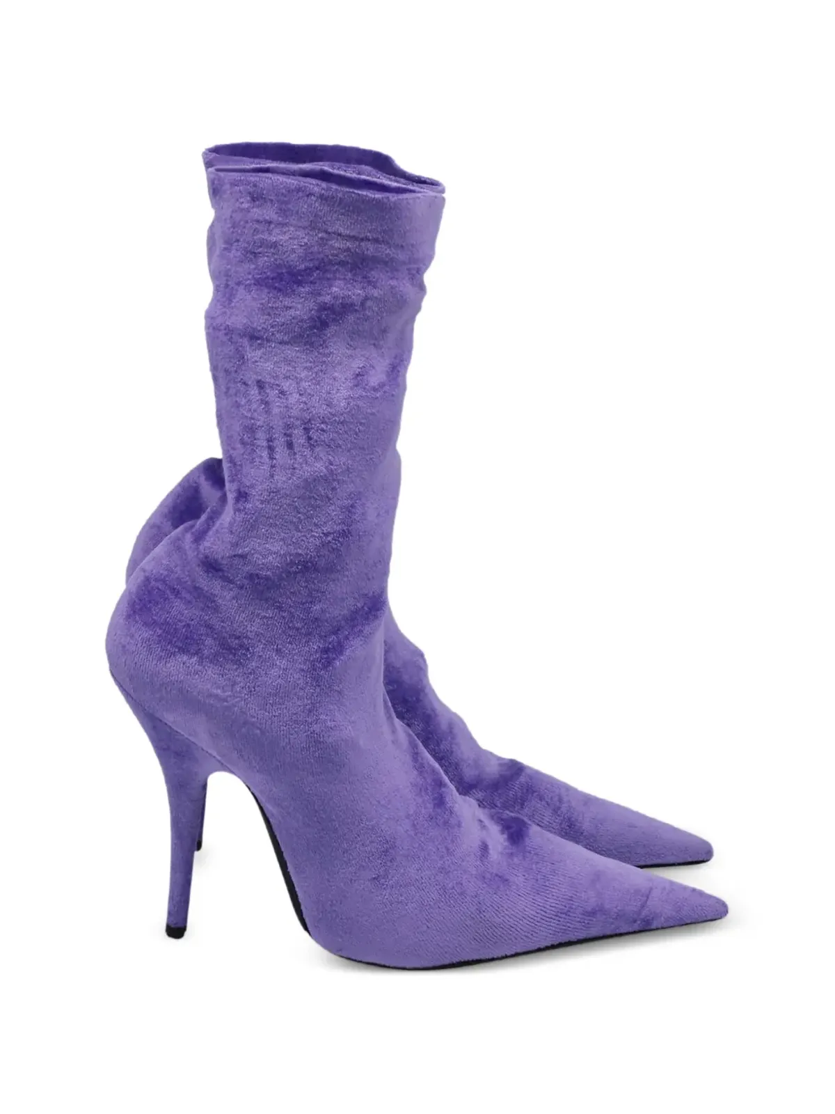 Balenciaga ビンテージ Knife Sock velvet boots - Purple - 画像1