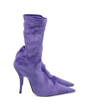 Balenciaga ビンテージ Knife Sock velvet boots - Purple - サムネイル1