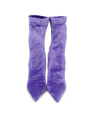 Balenciaga ビンテージ Knife Sock velvet boots - Purple - サムネイル3