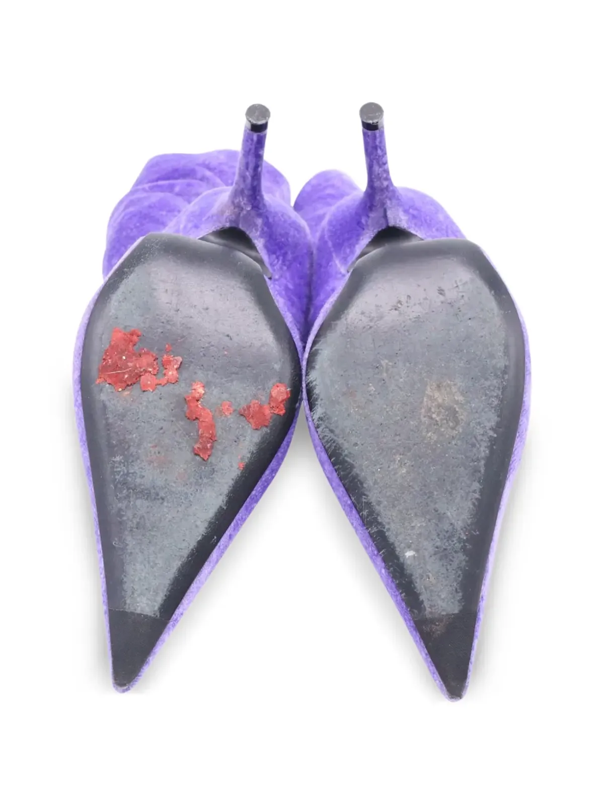 Balenciaga ビンテージ Knife Sock velvet boots - Purple - 画像4