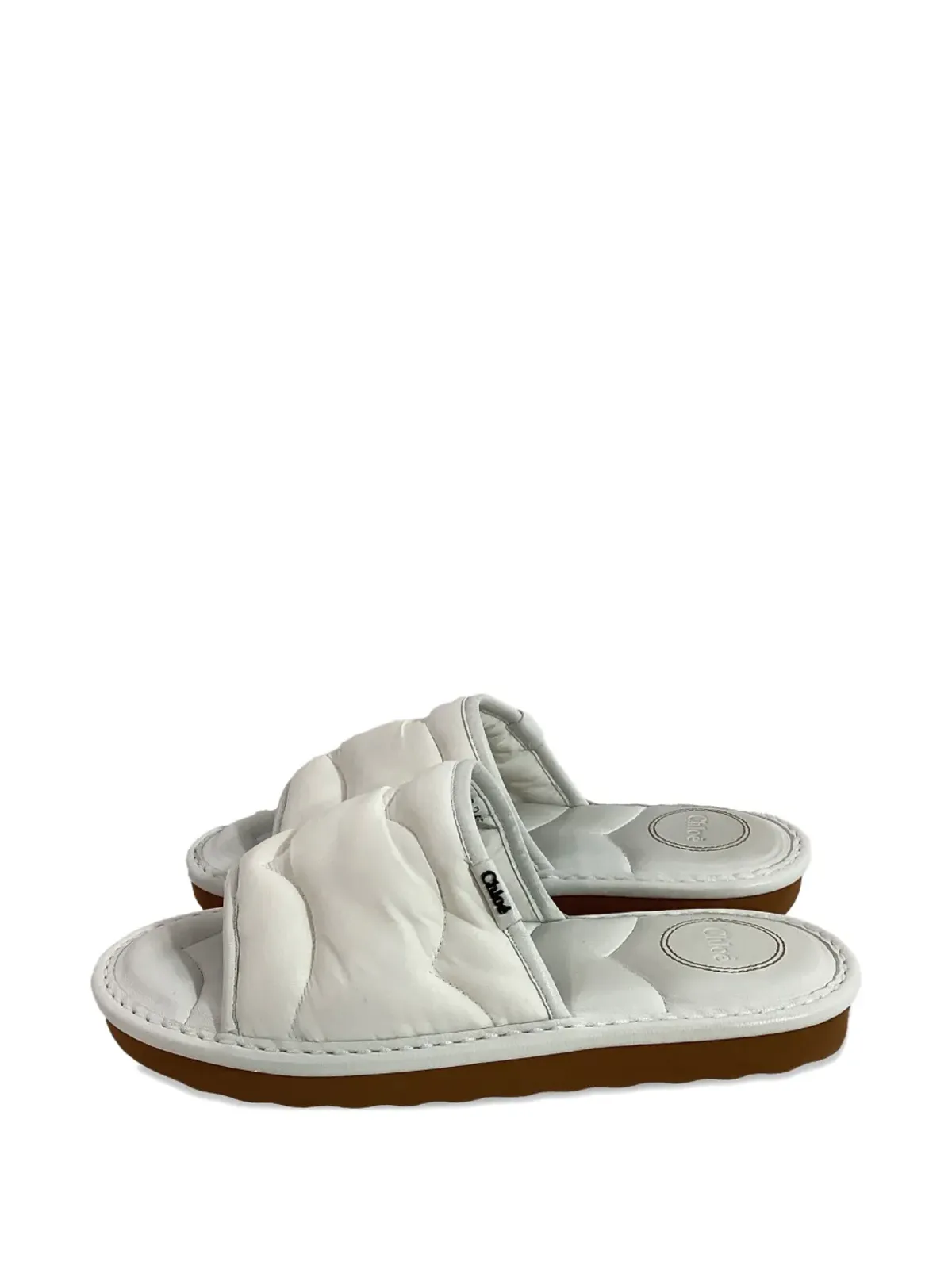 Chloé Vintage マキシー キルテッド スリップオン サンダル - 画像5