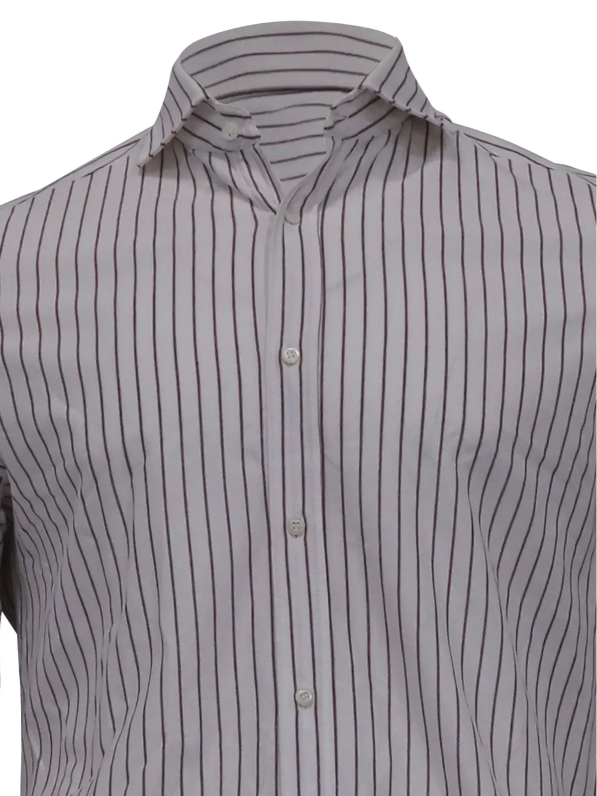 Brunello Cucinelli Vintage ストライプ柄ボタン留めシャツ - 画像4