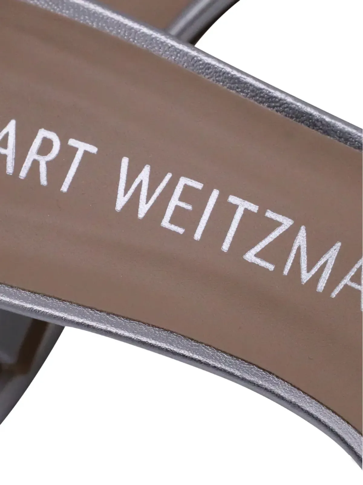 Stuart Weitzman Nudist ブロックヒール レザーサンダル - シルバー - 画像5