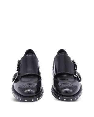 Dolce & Gabbana Pre-Owned スタッズ付きレザーモンクシューズ - サムネイル2