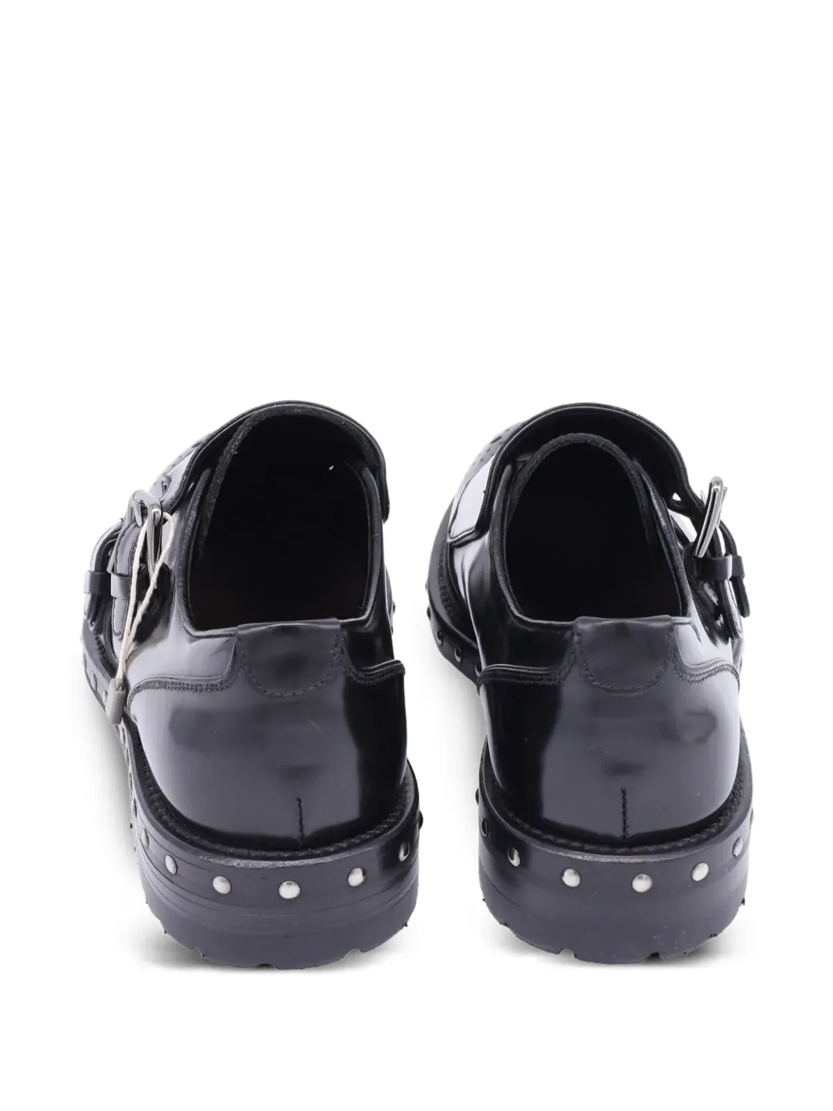 Dolce & Gabbana Pre-Owned スタッズ付きレザーモンクシューズ - 画像3