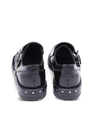Dolce & Gabbana Pre-Owned スタッズ付きレザーモンクシューズ - サムネイル3