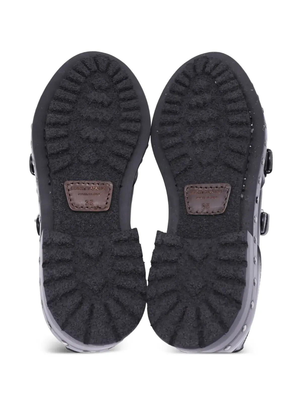 Dolce & Gabbana Pre-Owned スタッズ付きレザーモンクシューズ - 画像4