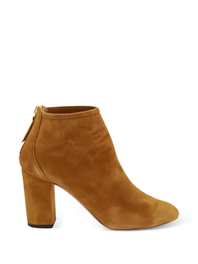 Aquazzura Aquazzura suede side-zip ankle boots - Brownの商品画像