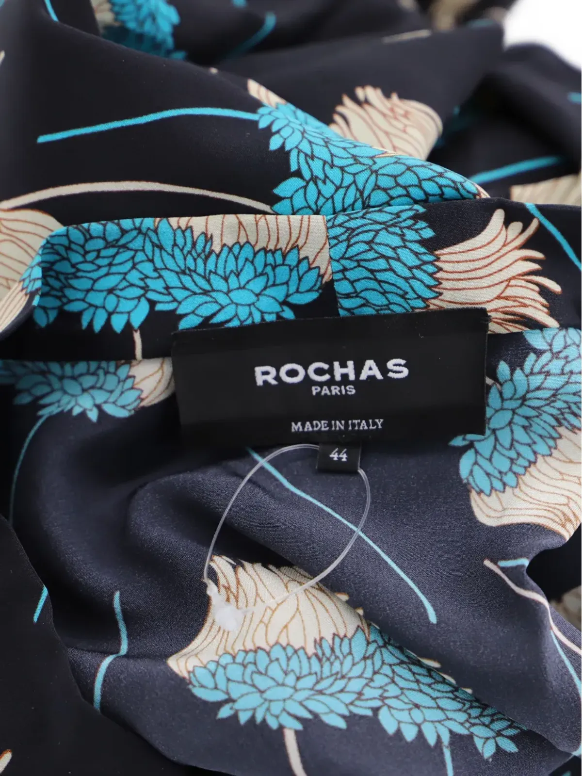 Rochas Vintage 花柄プリント タイ付きネックライン ブラウス - 画像3