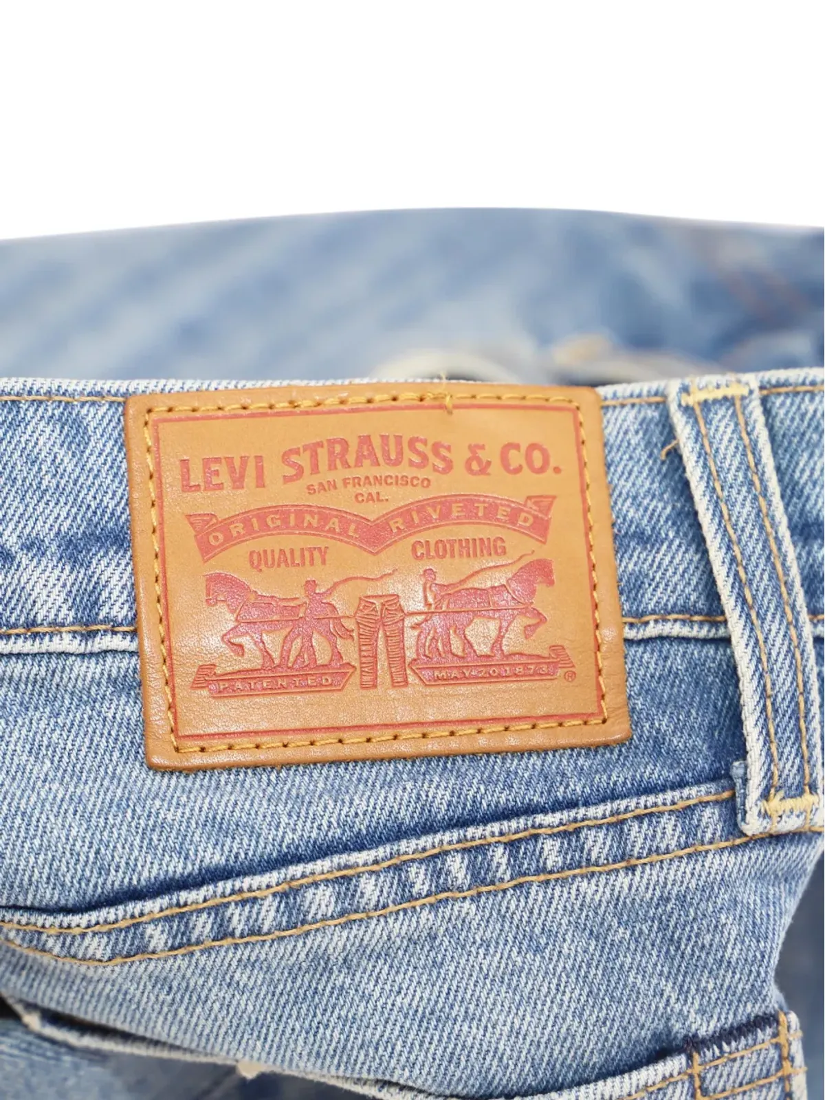 Levi's Vintage Clothing ストレートデニムパンツ（ダメージヘム） - 画像3