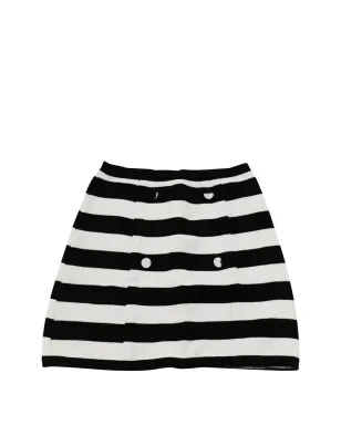 Missoni Pre-Owned ストライプ柄ニットミニスカート（ブラック） - サムネイル1