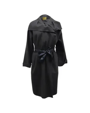 Lanvin Pre-Owned ショールカラーコート（ベルト取り外し可能・ブラック） - サムネイル1
