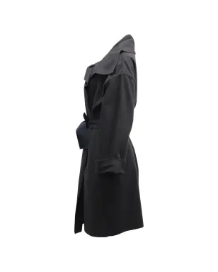 Lanvin Pre-Owned ショールカラーコート（ベルト取り外し可能・ブラック） - サムネイル5