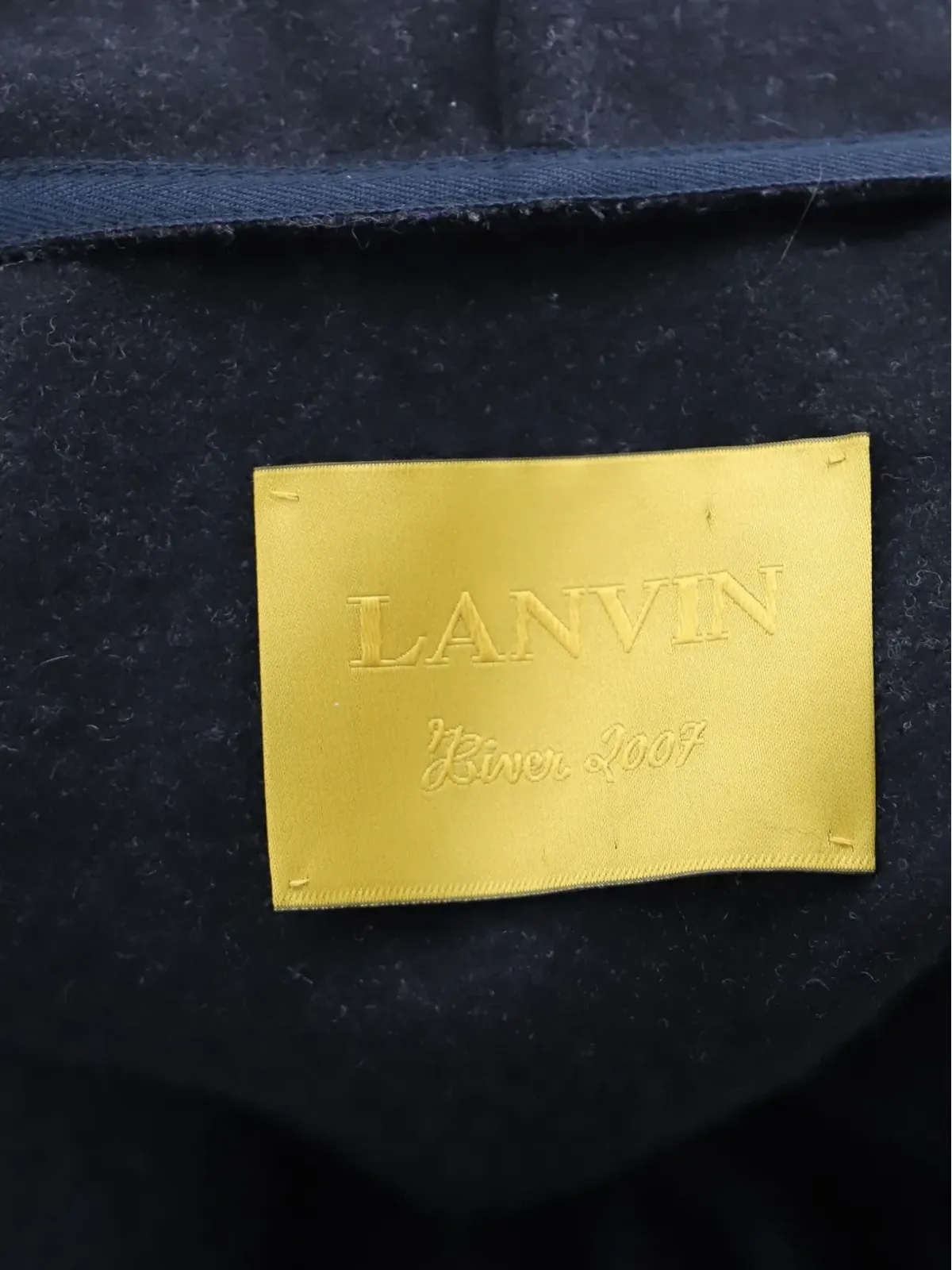 Lanvin Pre-Owned ショールカラーコート（ベルト取り外し可能・ブラック） - 画像4