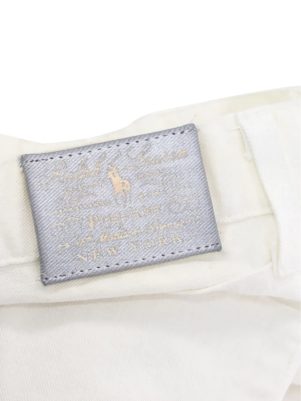 Polo Ralph Lauren Vintage ワイドレッグコットンパンツ - White - 画像3