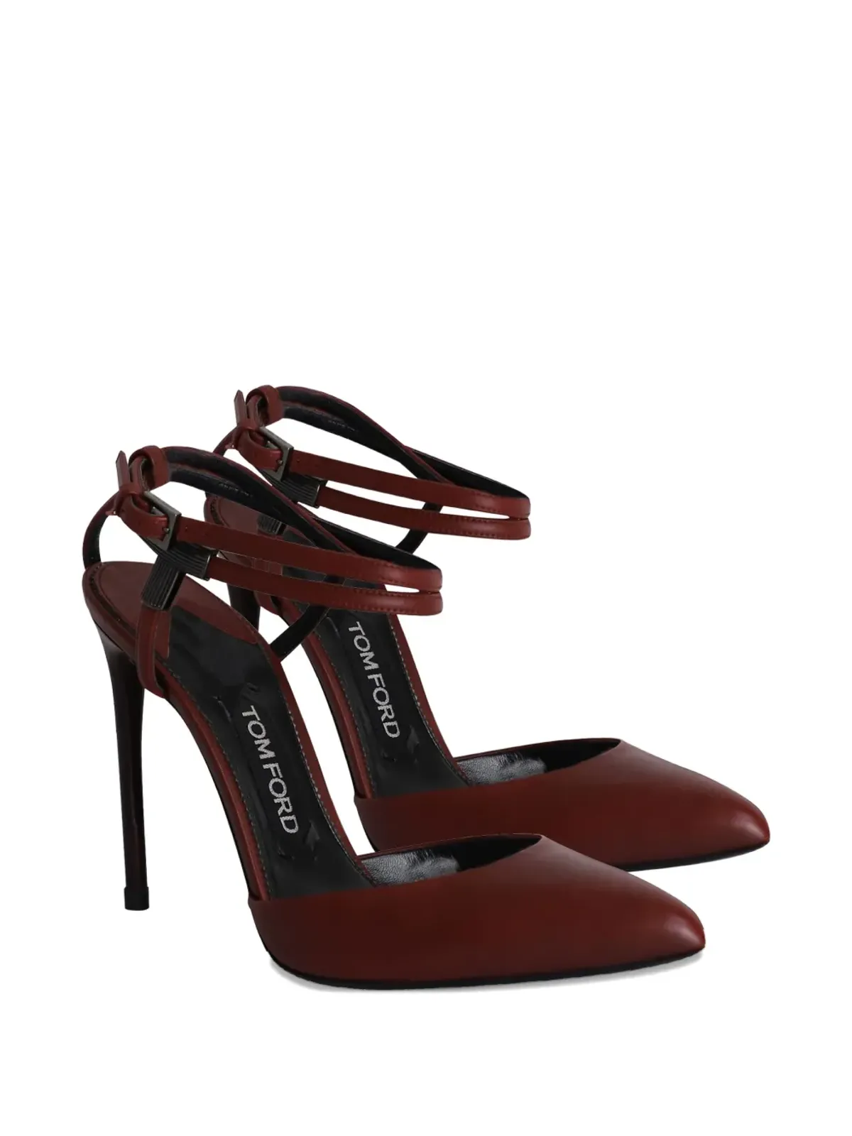 Tom Ford Vintage レザー アンクルストラップパンプス - 画像2