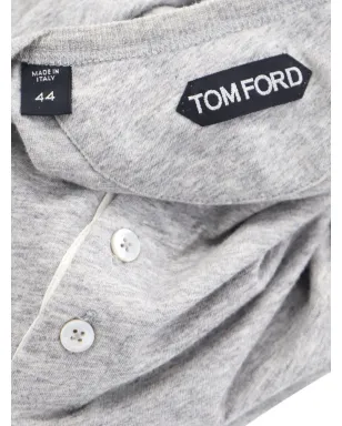 Tom Ford Vintage ヘンリーネック長袖Tシャツ - グレー - サムネイル3
