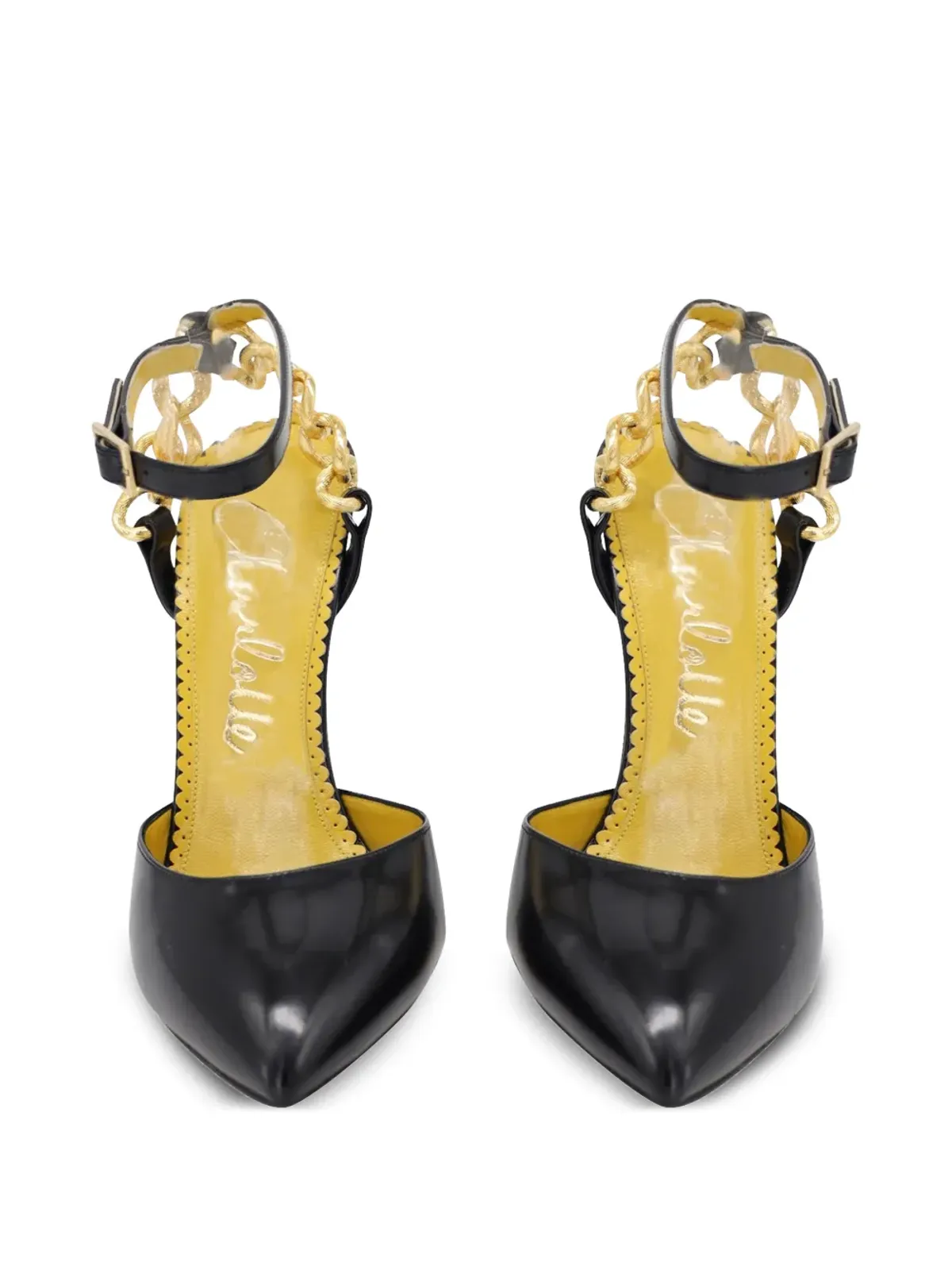 Charlotte Olympia チェーンストラップパンプス - Black - 画像3