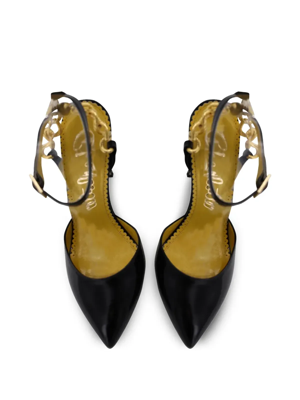 Charlotte Olympia チェーンストラップパンプス - Black - 画像4