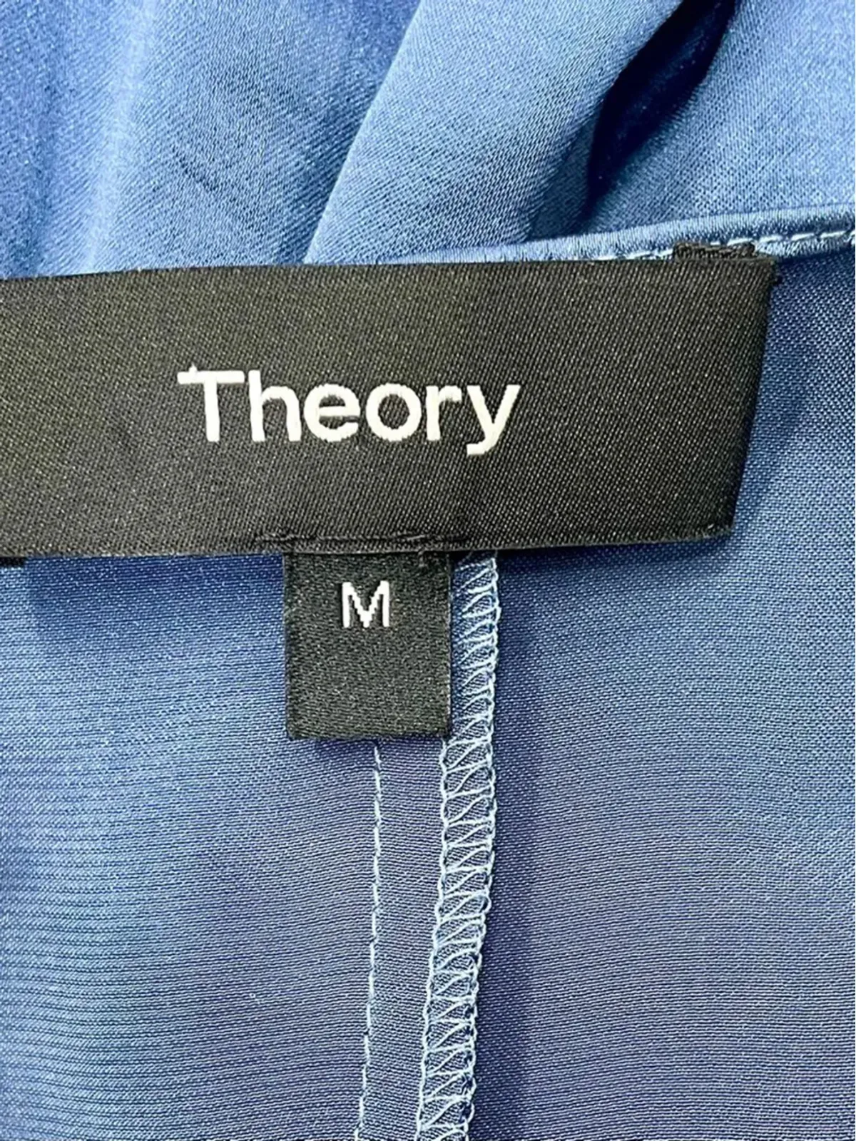 Theory wrap V-neck playsuit - Blue - 画像3
