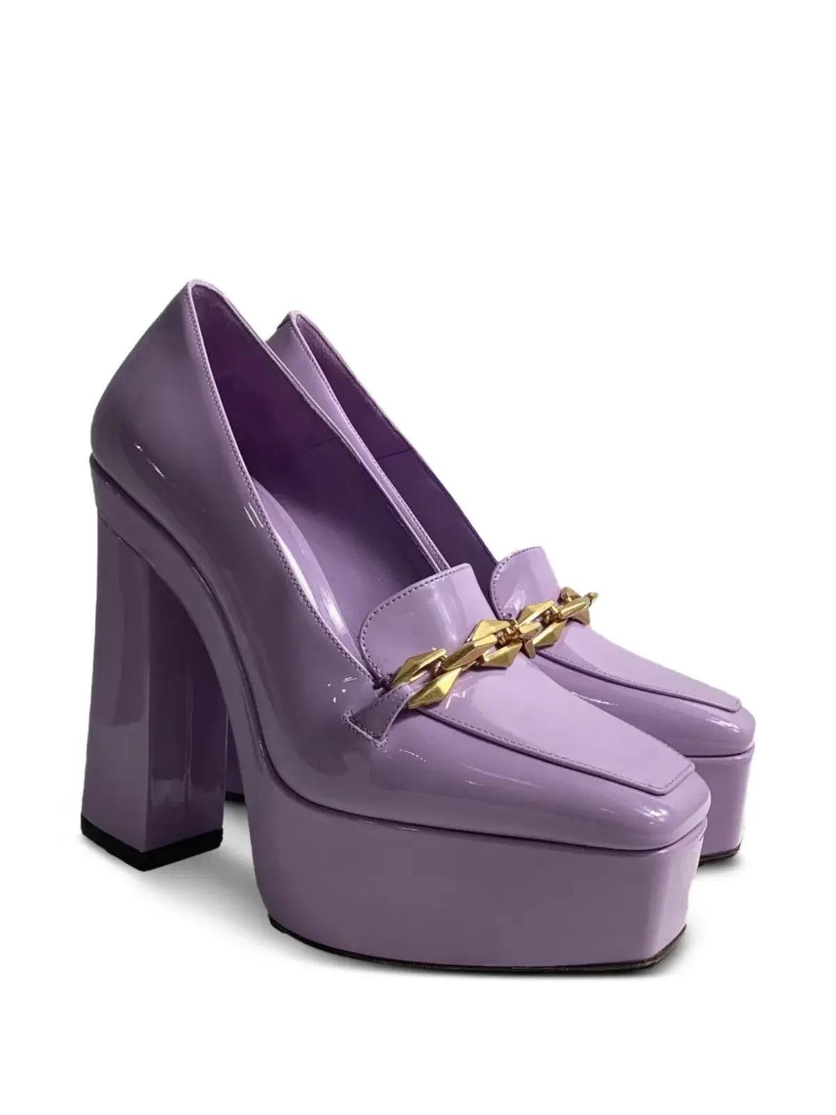 Jimmy Choo Pre-Owned チェーンディテール プラットフォームパンプス - 画像2