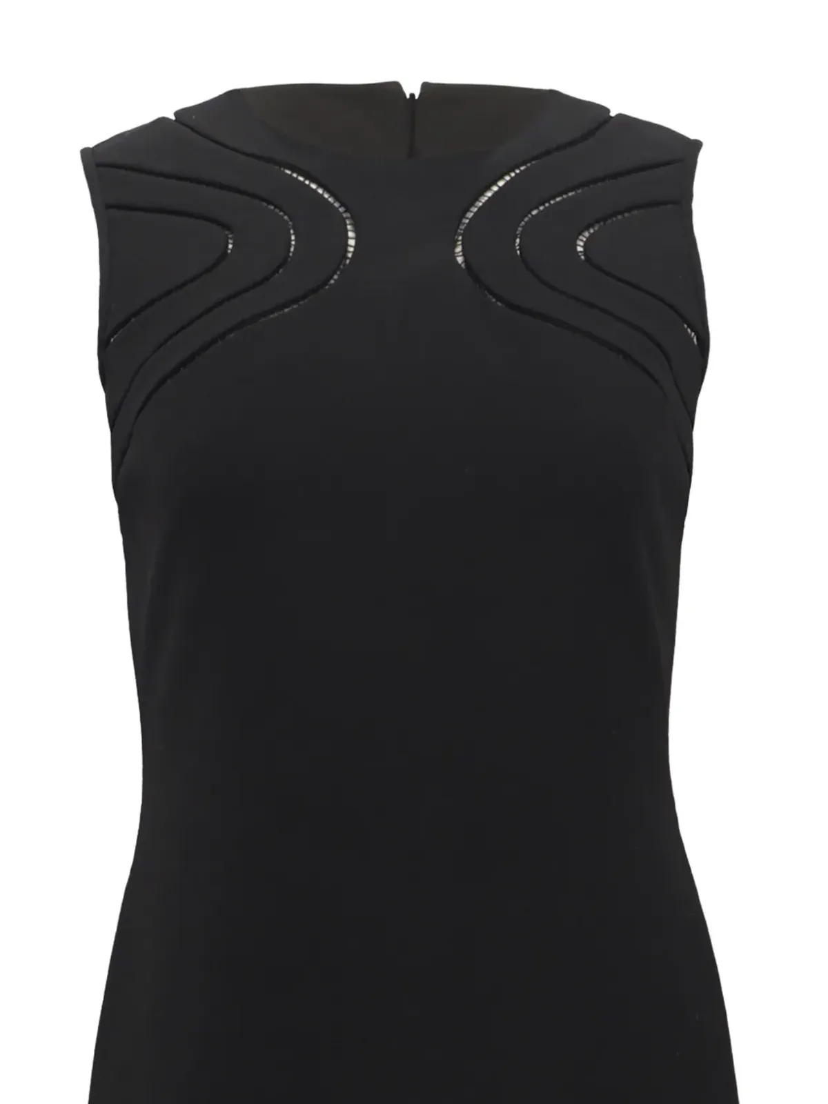 Diane Von Furstenberg Vintage ブラックのドロップウエスト Maureen ミニドレス - 画像4